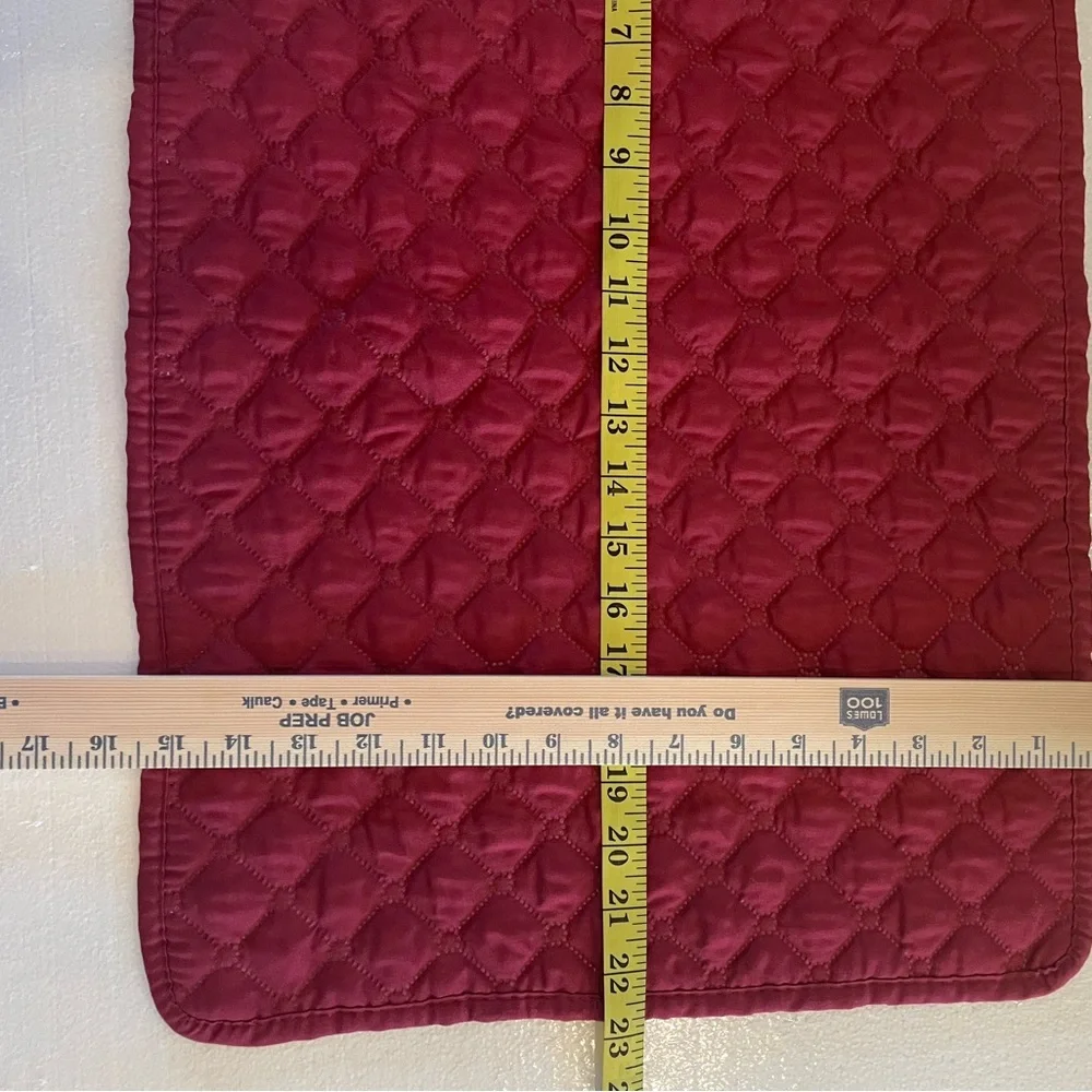 Burgundy Couch Sofa Armrest, Headrest Cover soft quilted Fabric